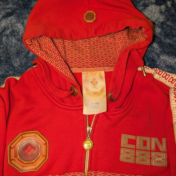 HBC Team Canada Olympic CON 888 Hoodie Sweatshirt Jacket Men's Size Large - Picture 5 of 6